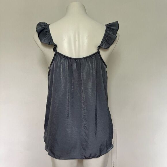 L C Lauren Conrad satin ruffle strap tank top - Picture 5 of 7